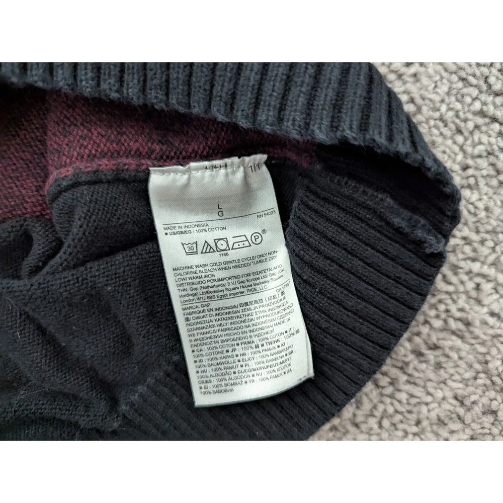 GAP Pullover Mens Large Crew Neck‎ Sweater Long Sleeve 100% Cotton